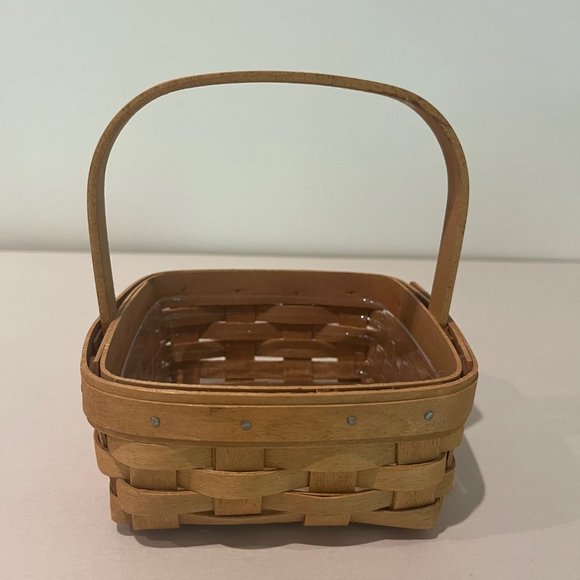Longaberger Accents 203 Small Square Basket With Handle And